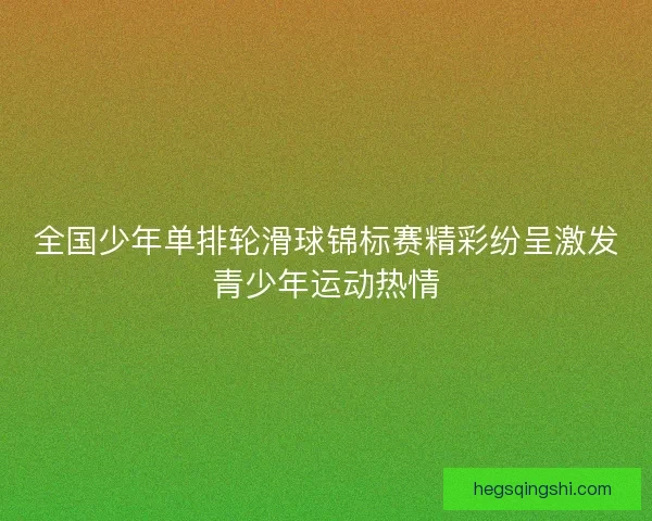 全国少年单排轮滑球锦标赛精彩纷呈激发青少年运动热情